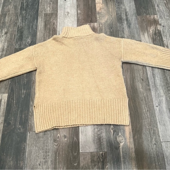 TOPSHOP Sweater Medium 8/10 Carmel Brown Mock Neck Pullover Knit Tunic - Picture 7 of 7